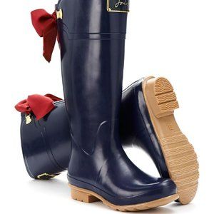 Joules Blue/Red Ribbon Rain Boot Size 7